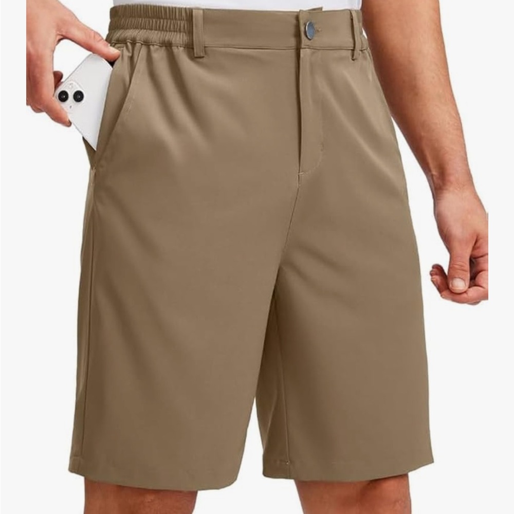 Men's Tan Golf Shorts